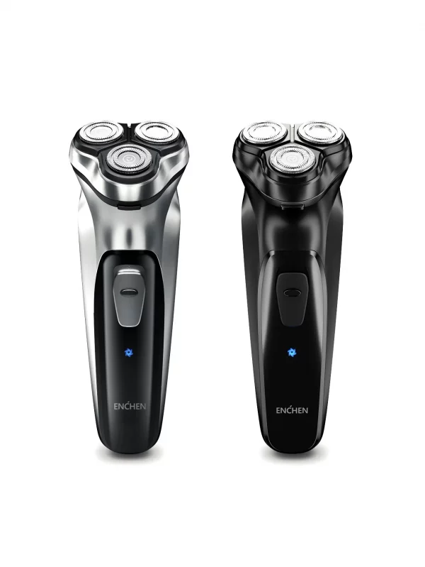 blackstone barbeador elétrico rotativo para homens 3d lâmina flutuante lavável tipo-c usb recarregável, máquina de barba de barbear - Image 6