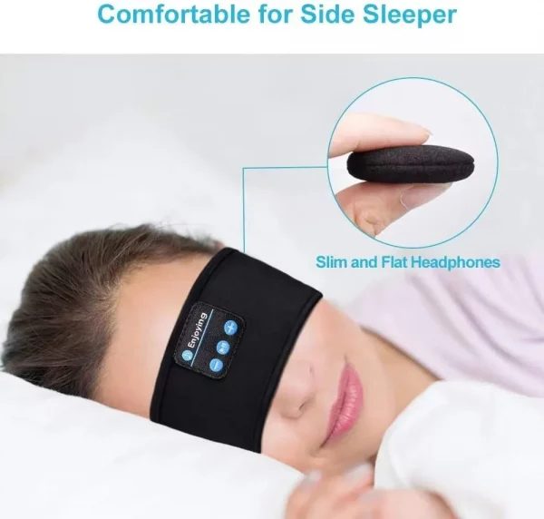 New Sleep Headphone Headband With Wireless Music Sports Sweat Absorption Hair Headband Built-In Sleep Music Eye Mask - Image 4