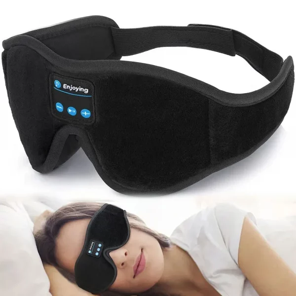 Máscara de dormir, macia, com bluetooth integrado, ouça suas musicas preferidas e dispense os fones que incomodam seus ouvidos quando se deita de lado, ideal para o conforto dos olhos evitando claridade, inclusive em viagens.